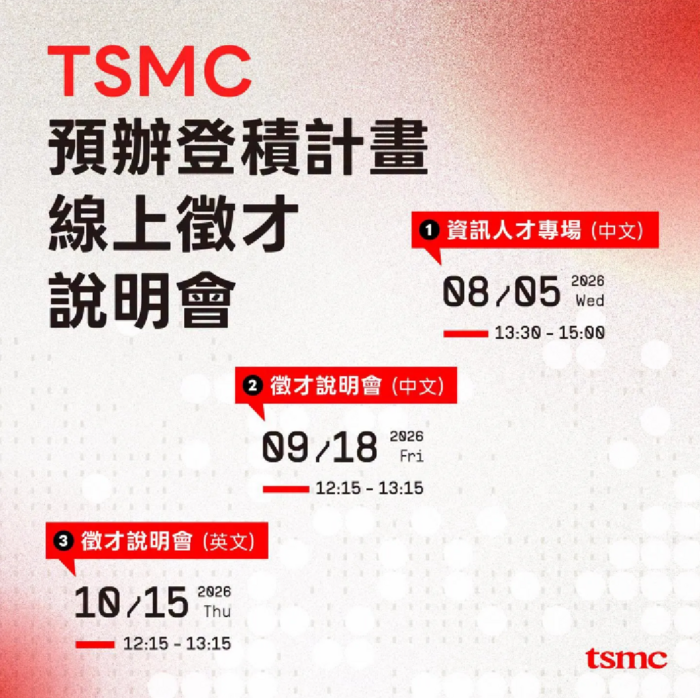 台積電 2027 預辦登積計畫-資訊人才專場說明會圖片