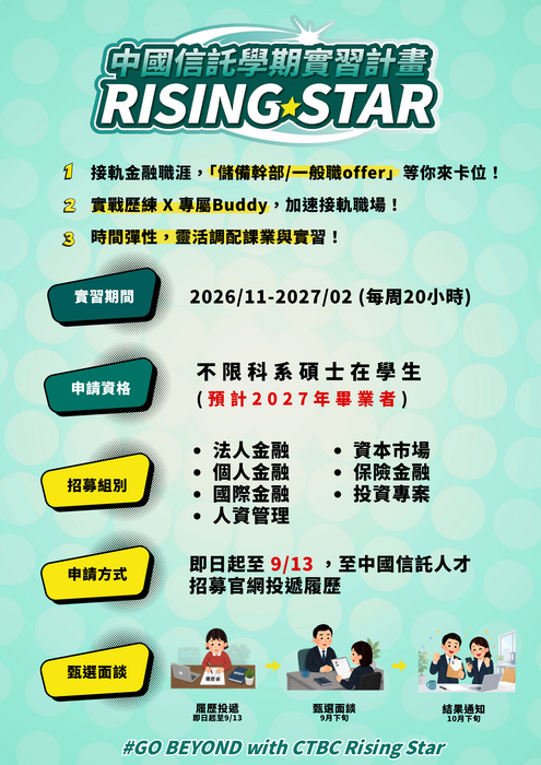 2026中國信託學期實習計畫EDM1圖片