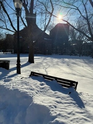 圖六、2026年一月被雪淹沒的New Haven Green圖片