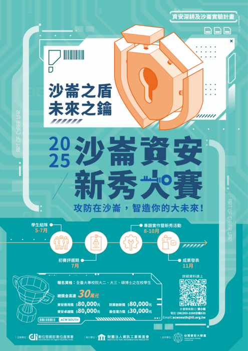 2025沙崙資安新秀大賽宣傳海報